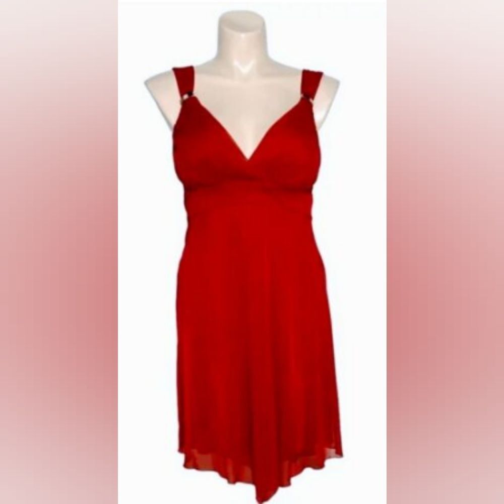 Enfocus Studio 8 Petite Dress Sexy Asymmetric Hem